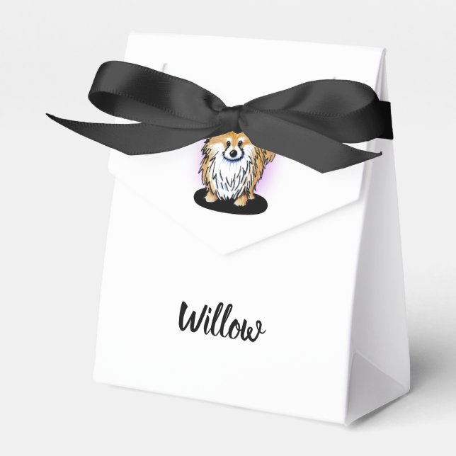 Pomeranian Party Favour Bag Favour Box (Front Side)