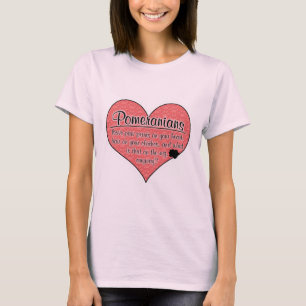 Pomeranian Paw Prints Dog Humour T-Shirt