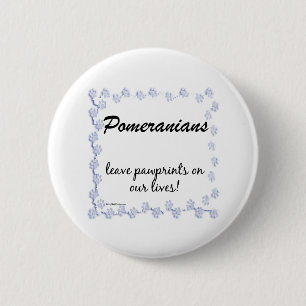 Pomeranian Pawprints - Button