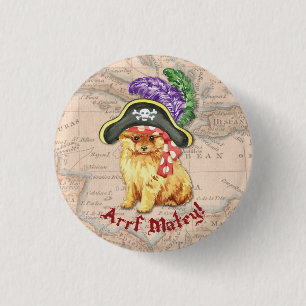 Pomeranian Pirate 1 Inch Round Button