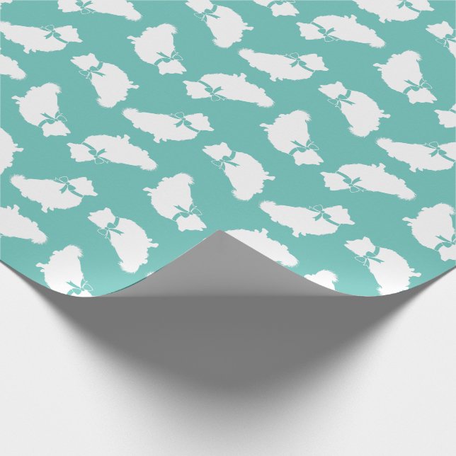 Pomeranian Pom Dog Puppy Wrapping Paper (Corner)
