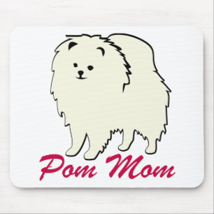 Pomeranian Pom Mom Mouse Pad