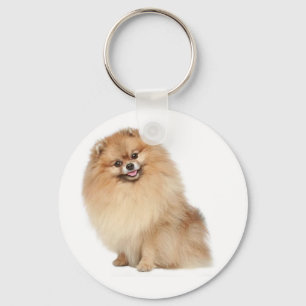 Pomeranian Pom Pom Puppy Dog Keychain