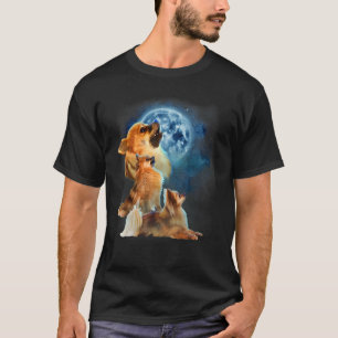 Pomeranian   Pomeranian Howling at the Moon T-Shirt