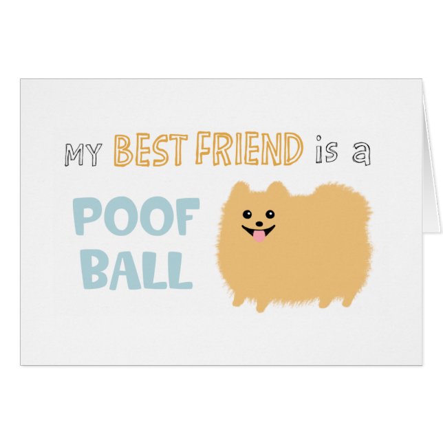 Pomeranian Poof Ball (Front Horizontal)