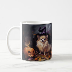 Pomeranian Pumpkins Halloween Scary Coffee Mug