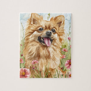 Pomeranian Puzzle – Watercolor Dog Fun
