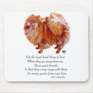 Pomeranian Rainbow Bridge Mouse Pad