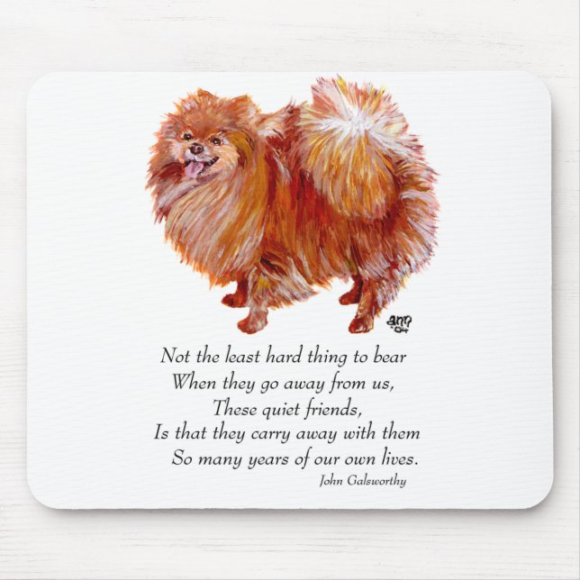 Pomeranian Rainbow Bridge Mouse Pad (Front)