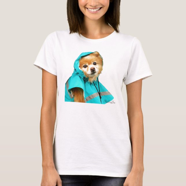 Pomeranian Raincoat #1 T-Shirt (Front)