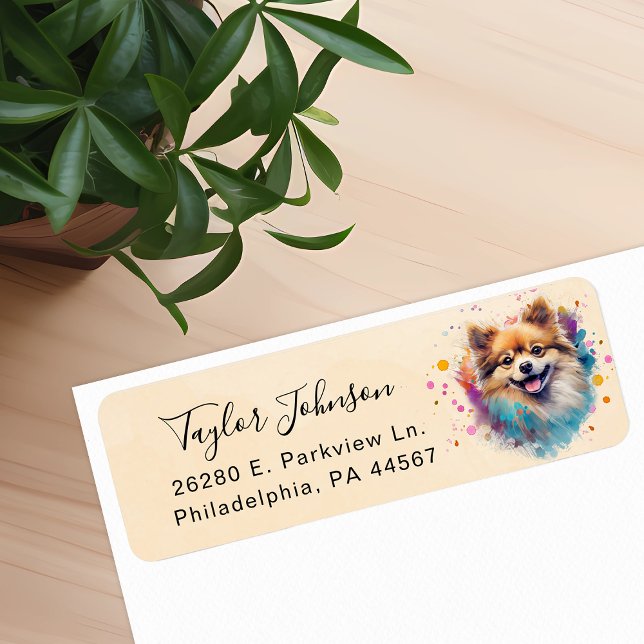 Pomeranian Return Address Label (Creator Uploaded)
