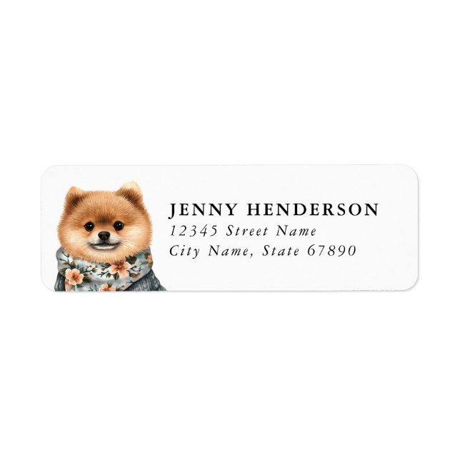 Pomeranian Return Address Label (Front)