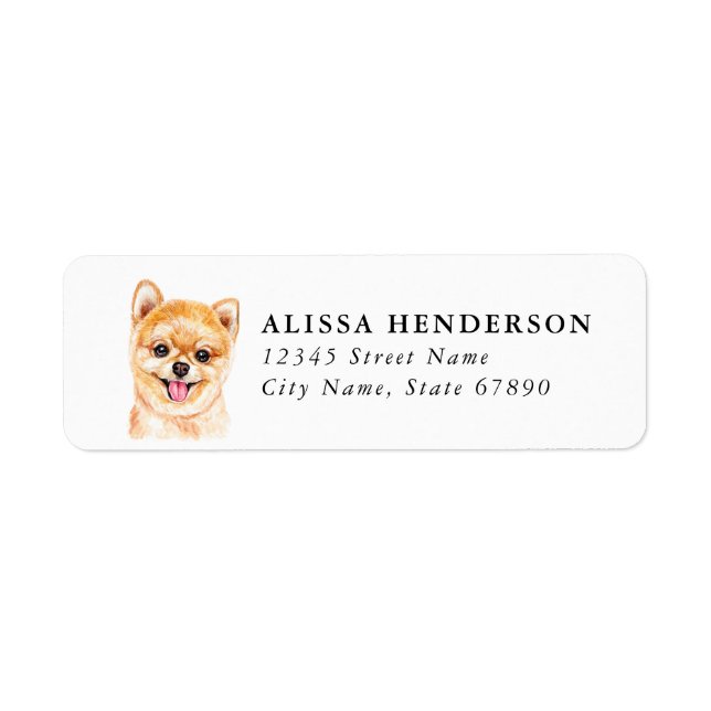 Pomeranian Return Address Label (Front)