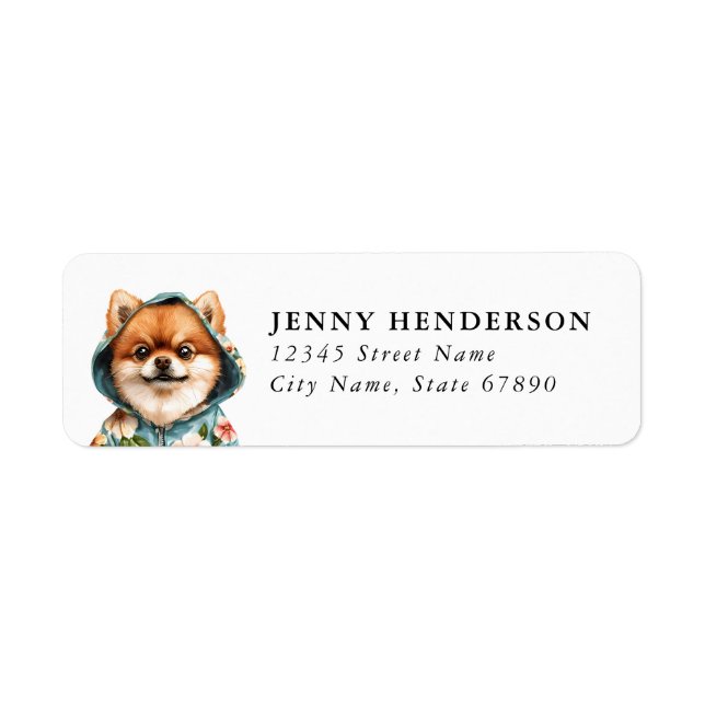Pomeranian Return Address Label (Front)