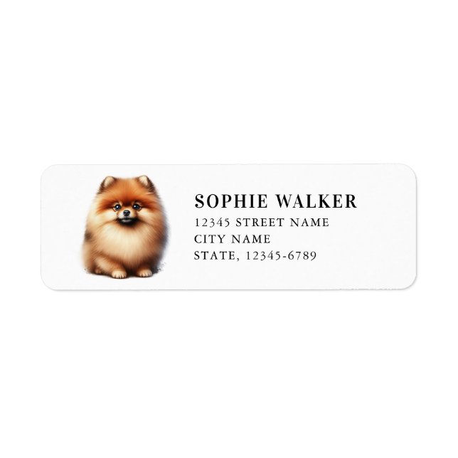 Pomeranian Return Address Label (Front)