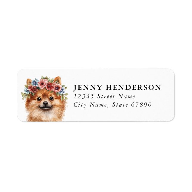 Pomeranian Return Address Label (Front)