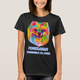Pomeranian Running Cloud  Dog  Humour Pets Pom Pom T-Shirt