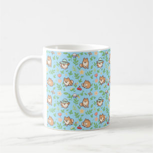 Pomeranian Spring Floral Coffee Mug for Dog Lovers