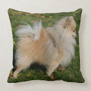 Pomeranian Standing Throw Pillow