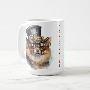 Pomeranian Steampunk Dog Coffee Mug