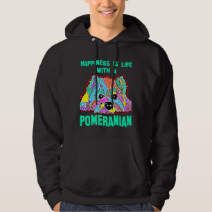 Pomeranian Terrier Family Fun Colourful Happiness Hoodie