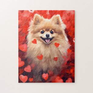 Pomeranian Valentines day Jigsaw Puzzle