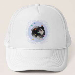 Pomeranian with Butterflies Trucker Hat