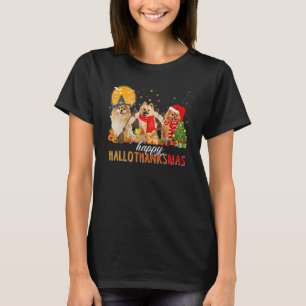Pomeranian Wizard Hat Turkey Santa Hat Happy Hallo T-Shirt