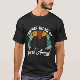 Pomeranians Are My Spirit Animal Retro Pomeranian T-Shirt