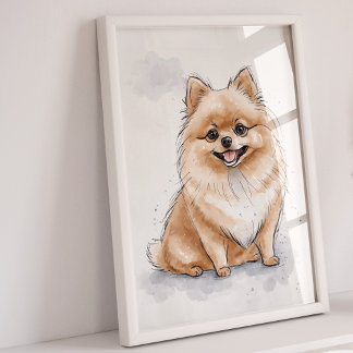 Poméranien | Impression de chien | Impression d'ar