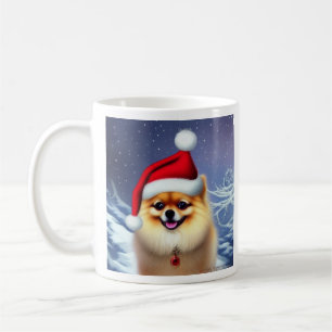 Poméranien, Père Noël, Mug de café de Noël