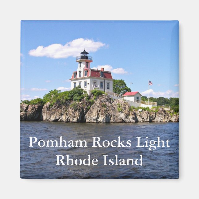 Pomham Rocks Light, Rhode Island Magnet (Devant)