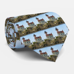 Pomham Rocks Lighthouse, Rhode Island Mens Tie