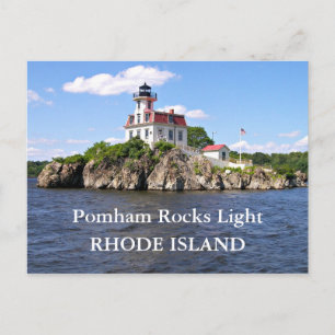 Pomham Rocks Lighthouse, Rhode Island Postcard