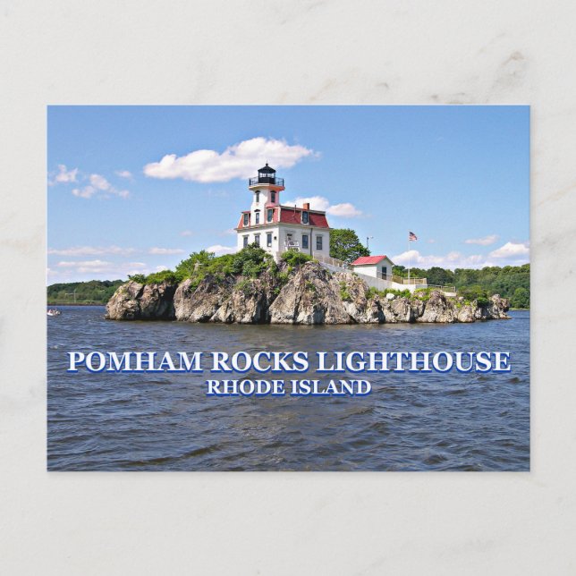 Pomham Rocks Lighthouse, Rhode Island Postcard (Front)