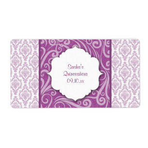 Pomme Damas Quinceañera Bouteille d'eau ou Favoris