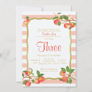 Pomme de notre oeil Invitation d'anniversaire