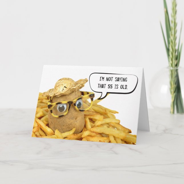 Pomme De Terre En Fries 55e Carte Anniversaire (Devant)