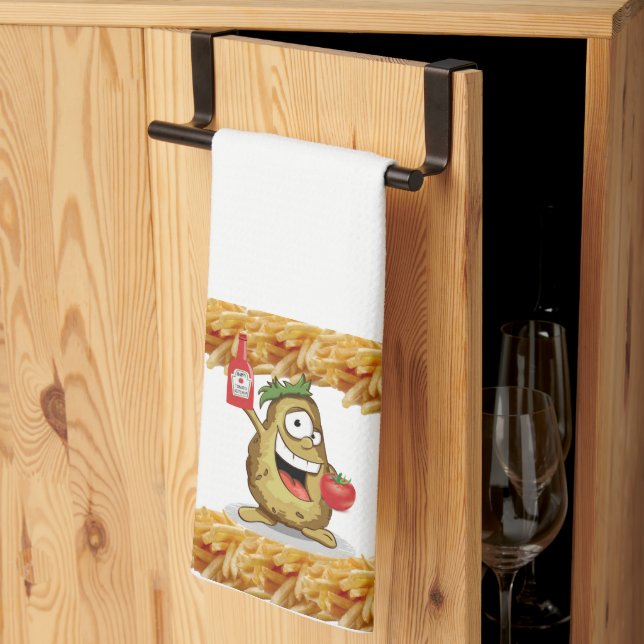 Pomme de terre Fries Cuisine Blanche Serviette à m (Pliage en tiers)