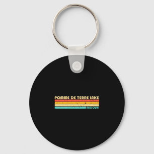 Pomme de terre lake missouri funny fishing camping keychain