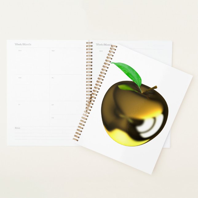 Pomme dorée avec feuille brillante métallique (Créateur téléchargé)