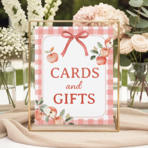 Pomme Gingham Panneau Cartes et Cadeaux 8x10