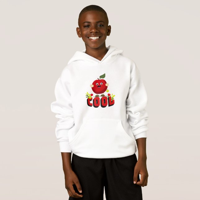 pomme rouge cool (Devant entier)