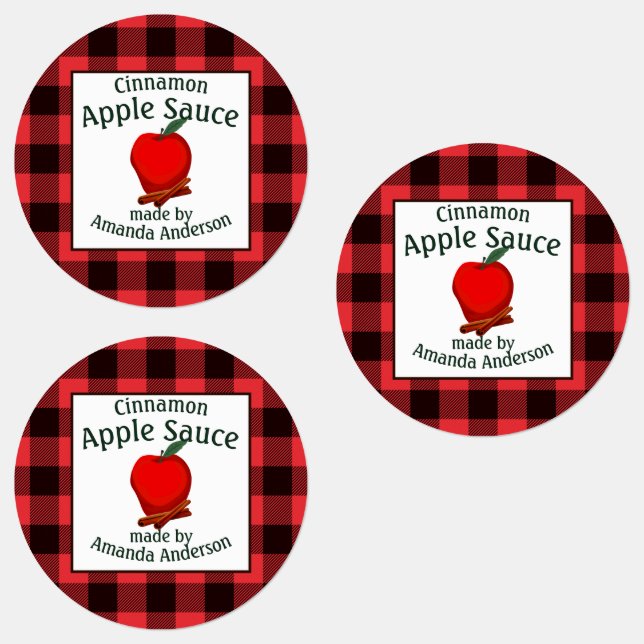 Pomme Sauce cannelle conserve Plaid C Étiquette al (Groupe)