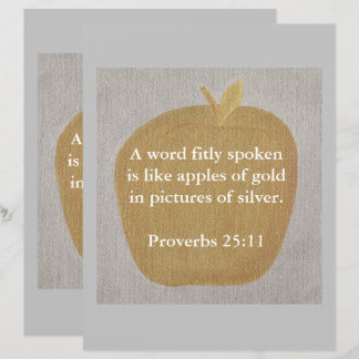 Pommes d'or, Proverbes 25:11, papier scrapbook