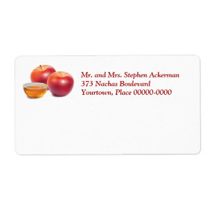 Pommes et étiquette postale de miel