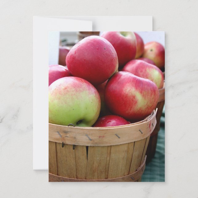 Pommes fraîches dans le panier Dîner Carte de répo (Devant)