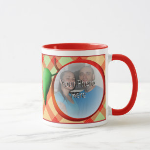 Pommes Plaid Photo Mug personnalisable