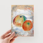 Pommes | Renoir Postcard<br><div class="desc">Apples | Pommes (1875) | Original artwork by French Impressionist artist Pierre-Auguste Renoir (1841-1919). The painting depicts an abstract impressionist still life of fruit in earthy orange,  yellow and beige colours. 

Click Customize It to add your own text or personalize the design.</div>