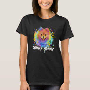 Pommy Mommy Dog Mom Pomeranian Fur Mom Pom Pom Ani T-Shirt